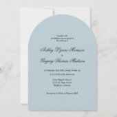 Photo Arch Shaped teal Wedding Invitation Kaart (Voorkant)