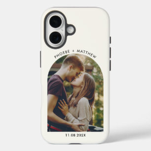 Photo Arch Verloving Keepsake gepersonaliseerd iPhone 16 Hoesje