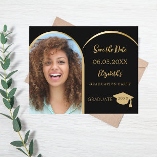 Photo arch zwart Afstuderen Save the Date kaart
