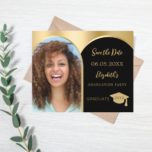 Photo arch zwart Afstuderen Save the Date kaart