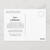 Photo Arch Zwart-wit Graduation Party Briefkaart (Achterkant)