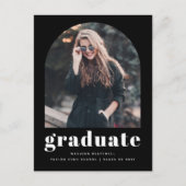 Photo Arch Zwart-wit Graduation Party Briefkaart (Voorkant)