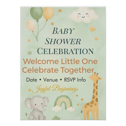 Photo Backdrop Family Gathering Keepsake | Elegant Perfect Poster (Voorkant)