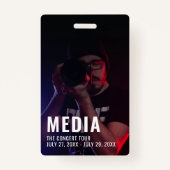 Photo Background Media Pass ID Badge (Voorkant)