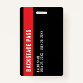 Photo Background Media Pass ID Badge (Achterkant)