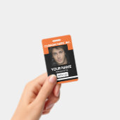 Photo Badge - Orange and Black (Handheld)