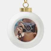 Photo Ball Ornament - Keramische vakantie Keepsake (Voorkant)