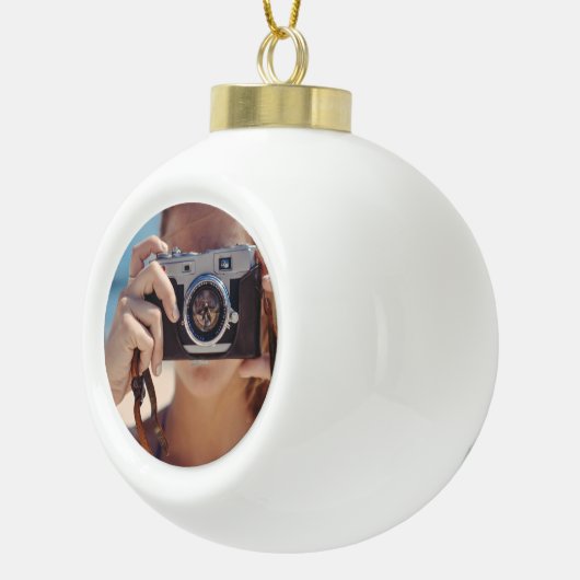 Photo Ball Ornament - Keramische vakantie Keepsake (Rechts)