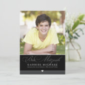 PHOTO BAR MITZVAH INVITE :: heerlijk type 2 Kaart (Staand voorkant)