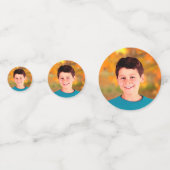 Photo Bar Mitzvah Paarse Waterverf Goudfolie Confetti (Voorkanten)