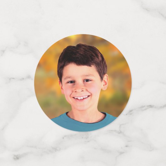 Photo Bar Mitzvah Paarse Waterverf Goudfolie Confetti (Kleine voorkant)