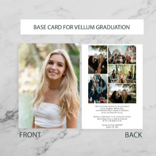 Photo BASE voor vellum overlay afstuderen Aankondiging