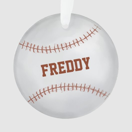 Photo Baseball Simple Typography  Ornament (voorkant)