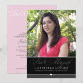 PHOTO BAT MITZVAH INVITE:: prachtig type 2 Kaart (Voorkant / Achterkant)