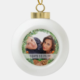 PHOTO BAUBLE - Xmas Wedding Anniversary Keepsake Keramische Bal Ornament