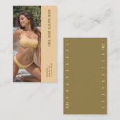 Photo Beach Bikini Barista Double Number Coffee Klantenkaartje (Voorkant / Achterkant)