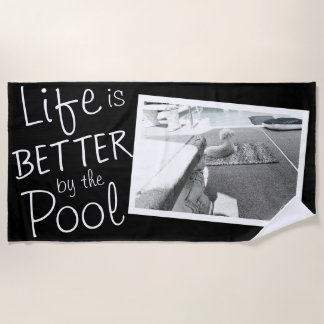Photo Beach Towel | Het leven is beter door de poo Strandlaken