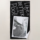 Photo Beach Towel | Het leven is beter door de poo Strandlaken (Voorkant)