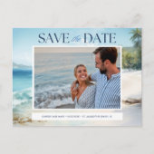 Photo Beach Wedding Budget Sla de datum op Briefkaart (Voorkant)