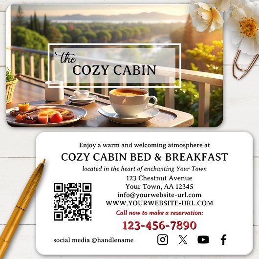 Photo Bed and Breakfast Business Card Visitekaartje