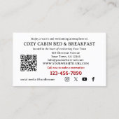 Photo Bed and Breakfast Business Card Visitekaartje (Achterkant)