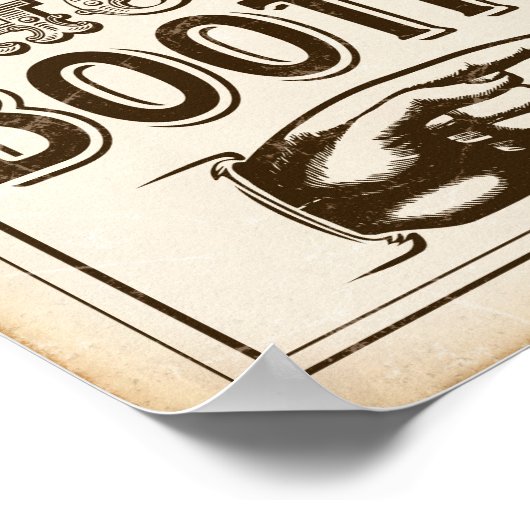  PHOTO-BEIDE Teken afdrukken Oud Westen Poster (Hoek)