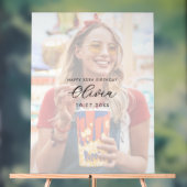 Photo Birthday Guest Signature Acryl Bord (Neutraal)