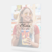 Photo Birthday Guest Signature Acryl Bord (Hoek)