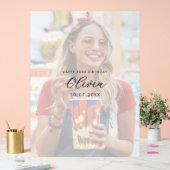 Photo Birthday Guest Signature Acryl Bord (Huwelijk)