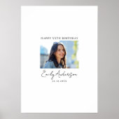 Photo Birthday Guest Signature Poster (Voorkant)
