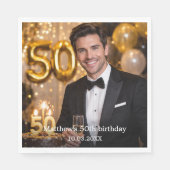 Photo birthday party luncheon servet (Voorkant)