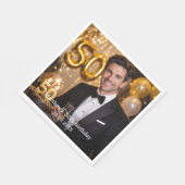 Photo birthday party luncheon servet (Hoek)