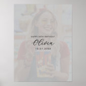 Photo Birthday Signature Guest Book Poster (Voorkant)