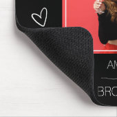 Photo Black and Red Hearts Besties Muismat (Hoek)