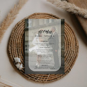 photo Black and White Wedding Menu