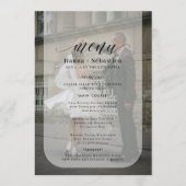 photo Black and White Wedding Menu (Voorkant)