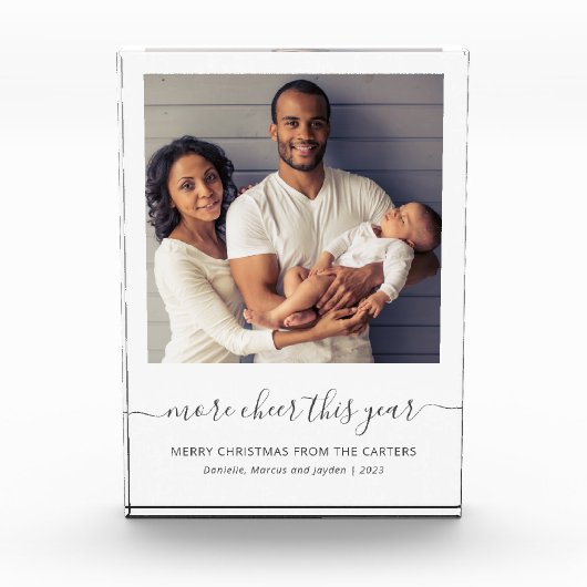 Photo Block Meer Cheer dit jaar Script Kerstmis Fotoblokken (Voorkant)