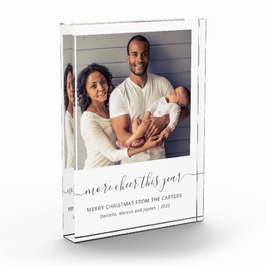 Photo Block Meer Cheer dit jaar Script Kerstmis Fotoblokken (Links)