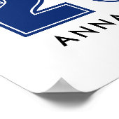 Photo Blue Graduation Party Sign Poster (Hoek)