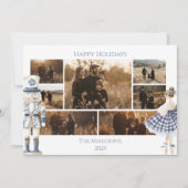 Photo Blue Nutcracker Christmas Feestdagenkaart (Voorkant)