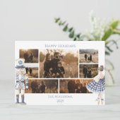 Photo Blue Nutcracker Christmas Feestdagenkaart (Staand voorkant)