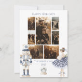 Photo Blue Nutcracker Christmas Feestdagenkaart (Voorkant)