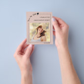 Photo Blush Pink Graduation Party Save the Date Flyer (Hand)