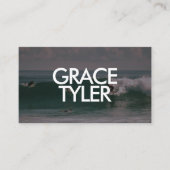 Photo Bold Modern QR Code White Business Card Visitekaartje (Voorkant)