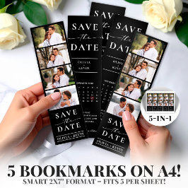 Photo Booth 2x7" Bladwijzer Save the Date Wedding