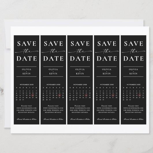 Photo Booth 2x7" Save the Date Wedding Strip (Achterkant)