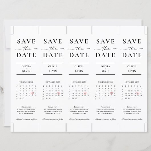 Photo Booth 2x7" Save the Date Wedding Strip (Achterkant)