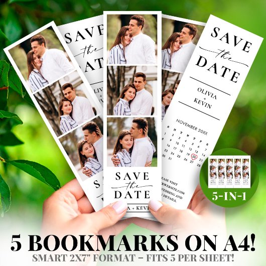 Photo Booth 2x7" Save the Date Wedding Strip