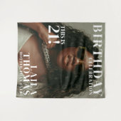 Photo Booth Birthday Party Magazine Cover Backdrop Wandkleed (Voorkant (horizontaal))