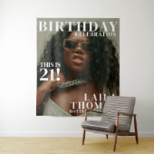 Photo Booth Birthday Party Magazine Cover Backdrop Wandkleed (In situ)